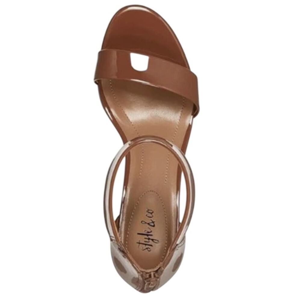 Style & Co. Womens Paycee patent Zipper Slip On Heels size 9.5 M nwob - Picture 3 of 6